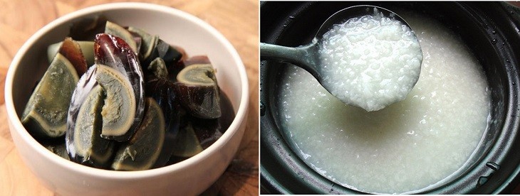 Nấu cháo với thịt bằm và các nguyên liệu khác