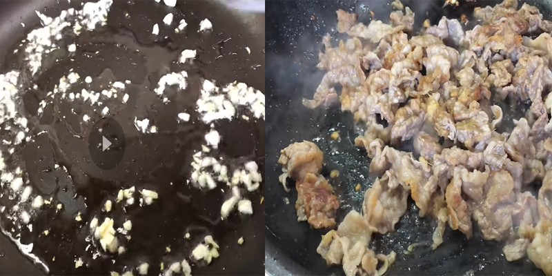 Cách xào thịt bò cho món Udon Nhật