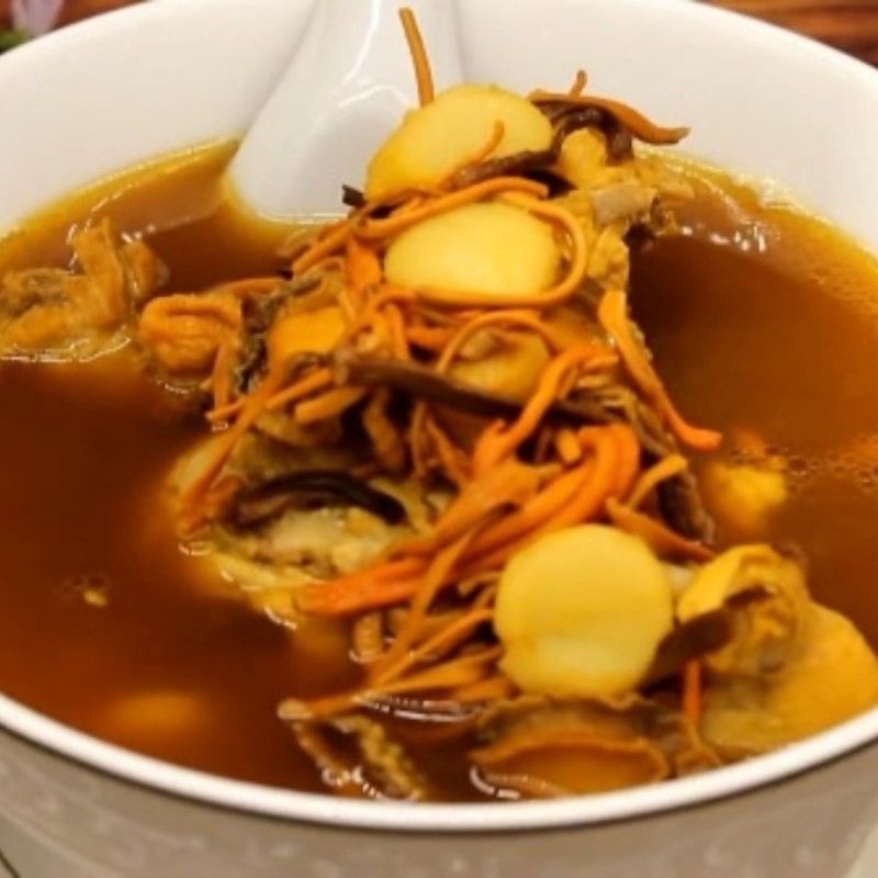 Thành phẩm canh gà bào ngư sò điệp bổ dưỡng