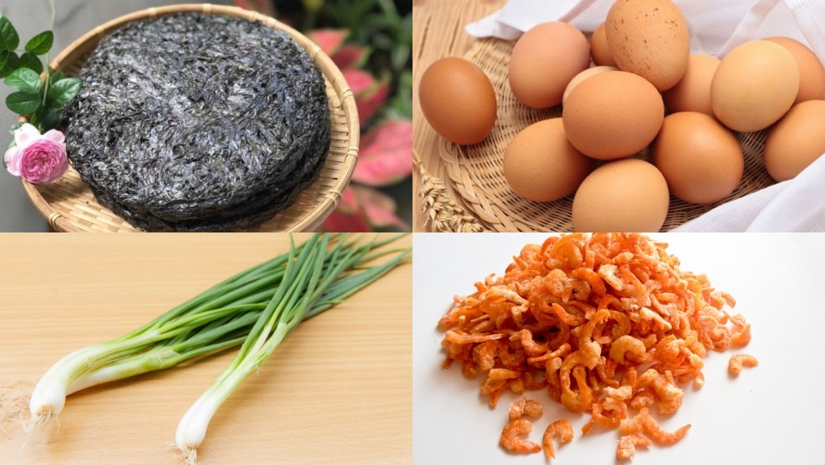 Nguyên liệu chính cho món canh trứng rong biển