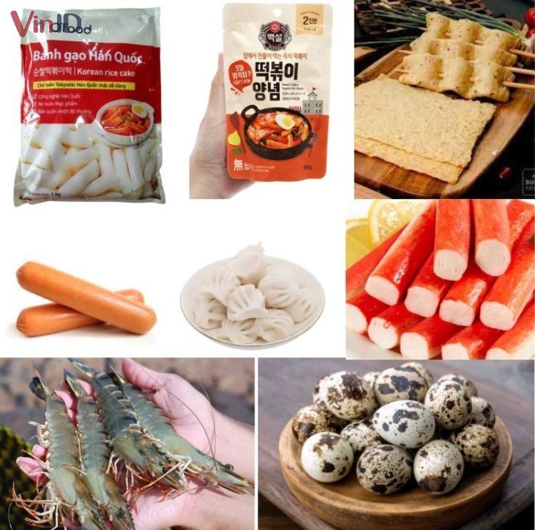 Đa dạng nguyên liệu chuẩn bị cho cách nấu lẩu bánh gạo Hàn Quốc truyền thống