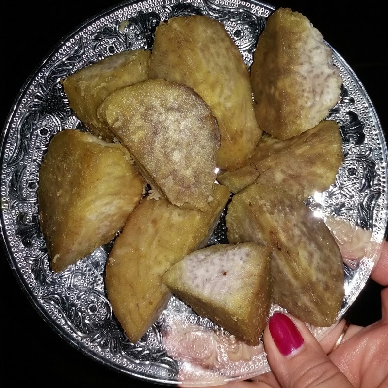 Chiên khoai môn bước 3