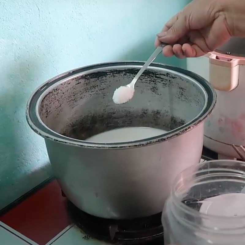 Nước cốt dừa đã nấu sôi nhẹ