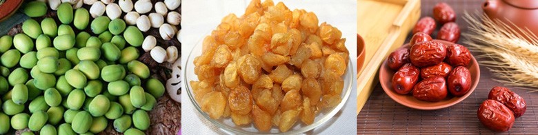 Nguyên liệu chính cho cách nấu chè táo đỏ hạt sen nhãn nhục truyền thống
