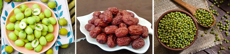 Chuẩn bị nguyên liệu làm chè táo đỏ hạt sen đậu xanh bổ dưỡng