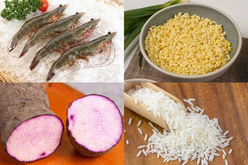 Hướng dẫn cách nấu cháo tôm đậu xanh khoai mỡ sánh mịn