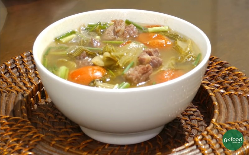 Món canh dẻ sườn bò dưa chua thơm ngon
