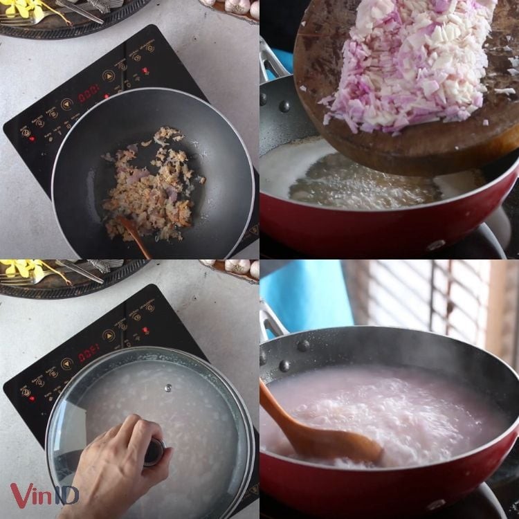 Quy trình nấu canh khoai mỡ tôm khô tại nhà