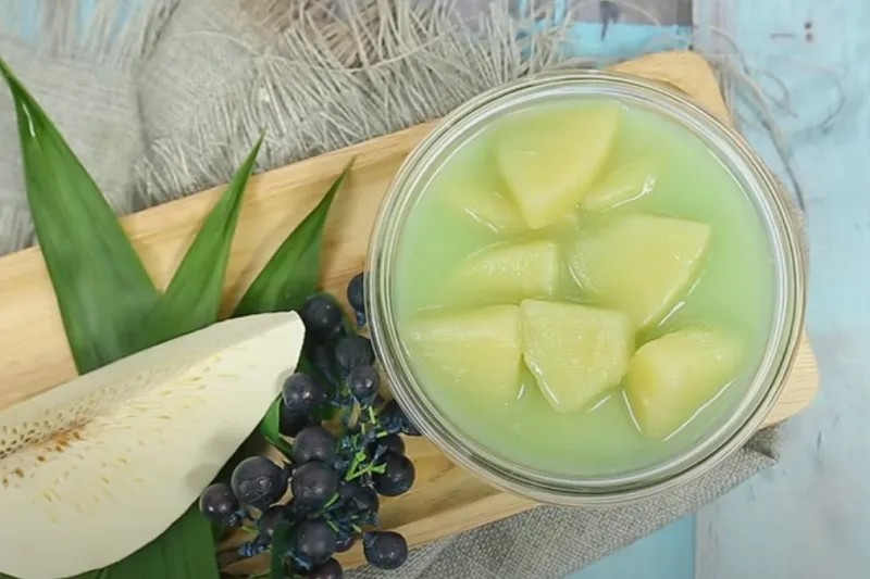 Chè sake lá dứa cốt dừa mát lạnh, dễ làm hơn chè sake đậu xanh