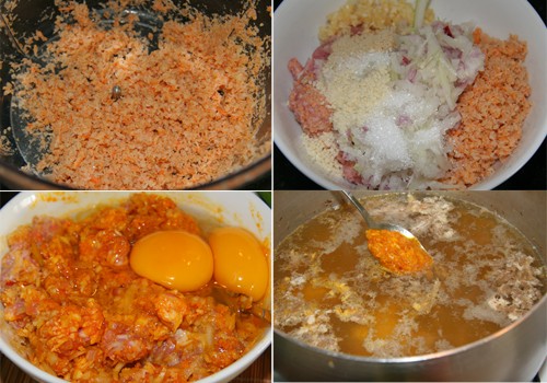 Nguyên liệu tươi ngon chuẩn bị cho món bún riêu cua đồng