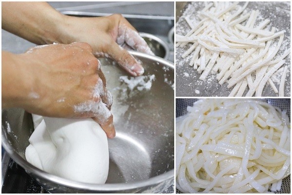 Cách làm sợi bánh canh tại nhà từ bột gạo và bột năng, đảm bảo dai ngon cho món bánh canh cua.
