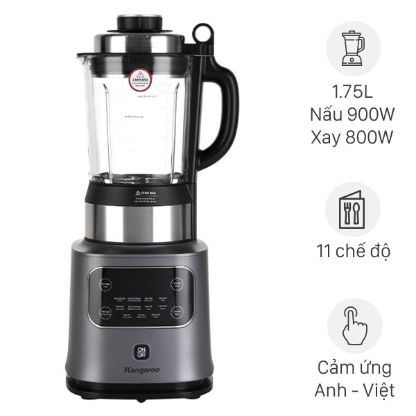 Máy làm sữa hạt đa năng Kangaroo KG175HB1 với công suất mạnh mẽ