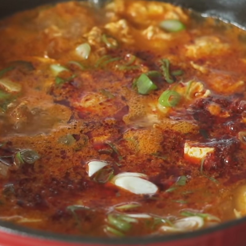 Hoàn tất nồi canh tương đậu