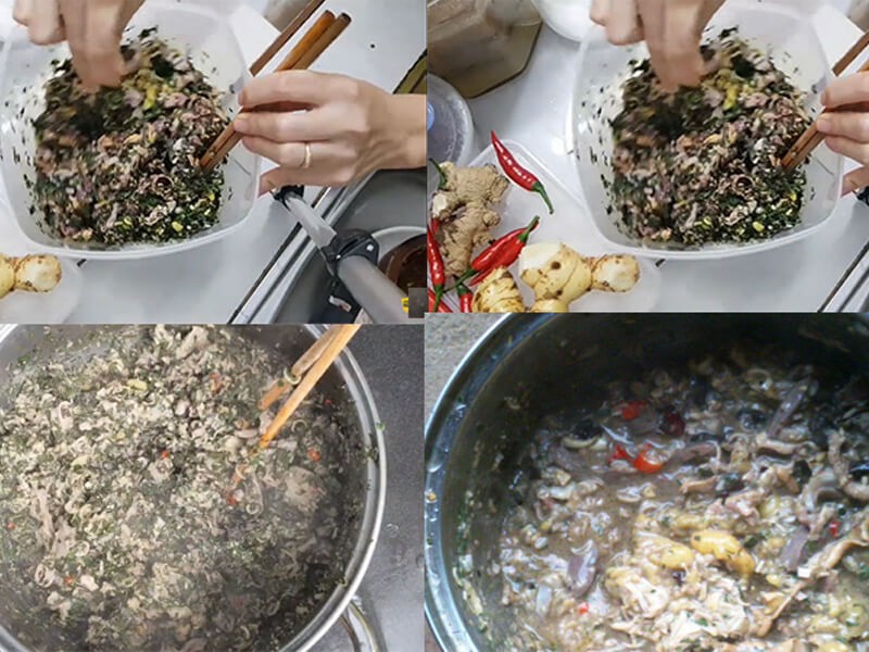 Nấu canh lá đắng với cá rô đồng