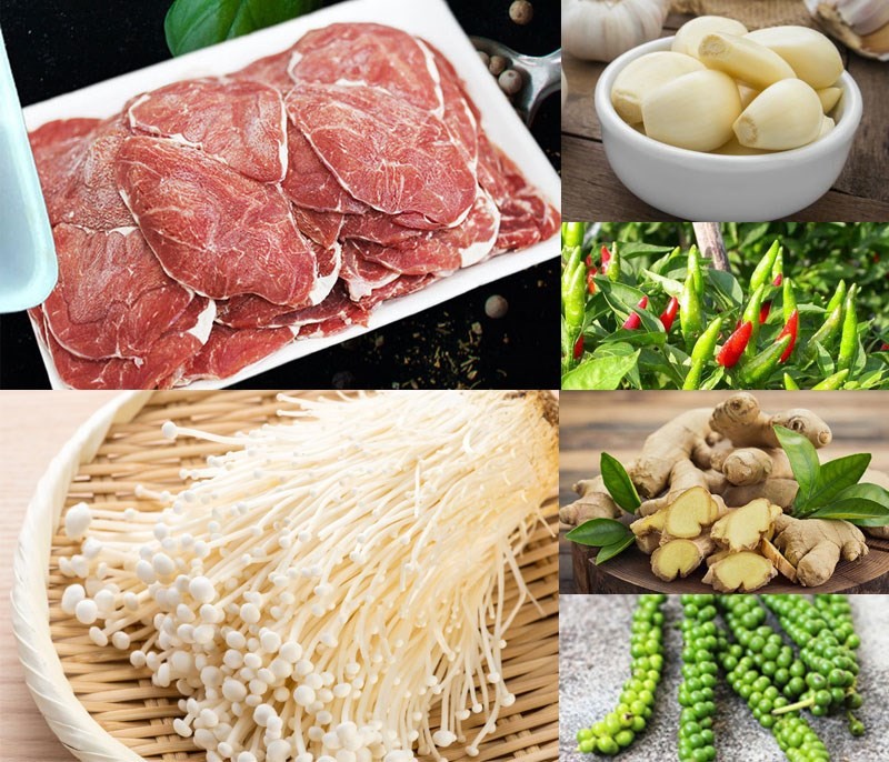 Nguyên liệu chuẩn bị cho cách nấu súp bò ngon kiểu Trung Hoa