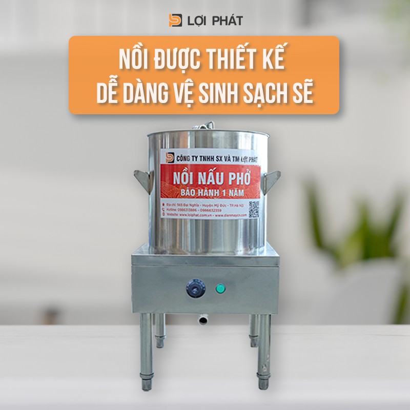 Nồi nấu phở điện chuyên dụng giúp hầm xương và nấu sốt vang tiện lợi, giữ nhiệt ổn định