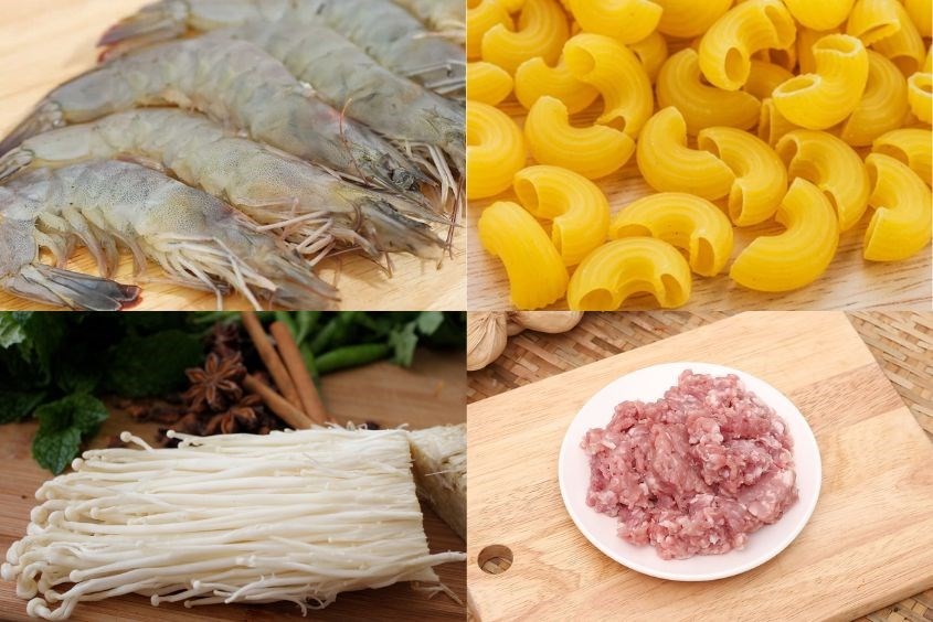 Cách nấu món nui tôm cho bé
