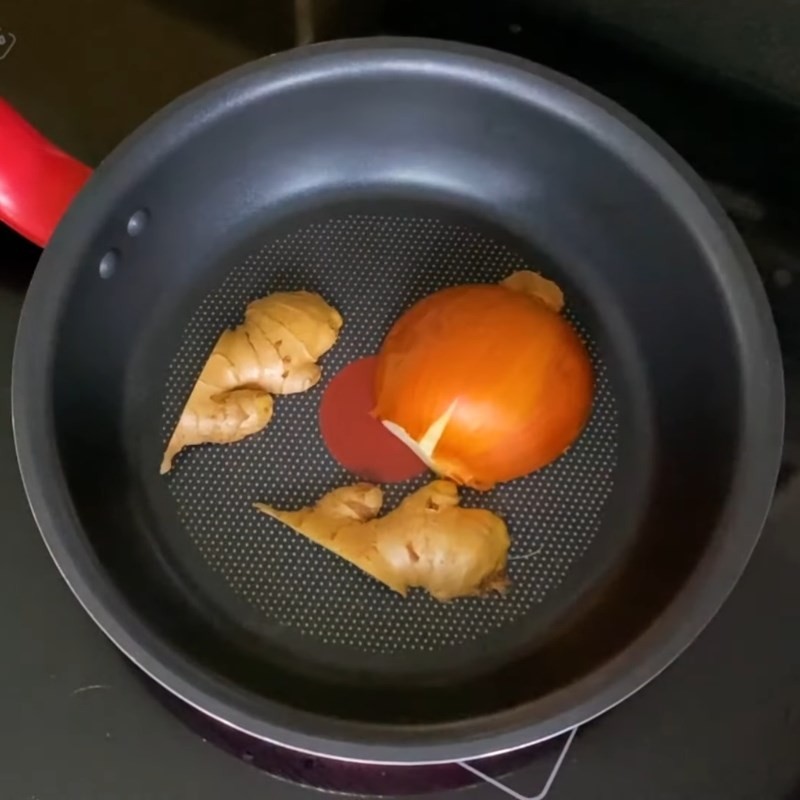 Bước 2 Rang các gia vị Lẩu bò thập cẩm