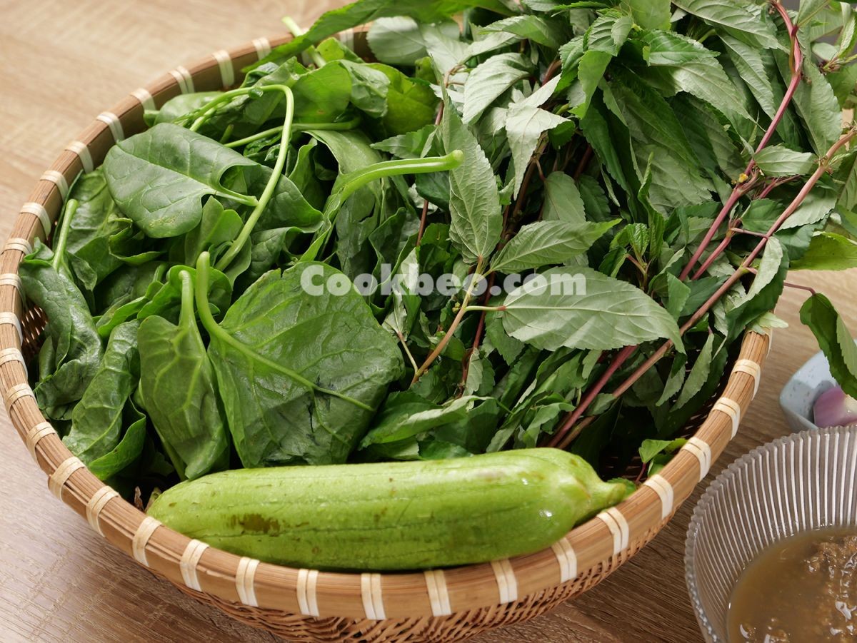 Sơ chế rau đay, mồng tơi và mướp hương tươi ngon