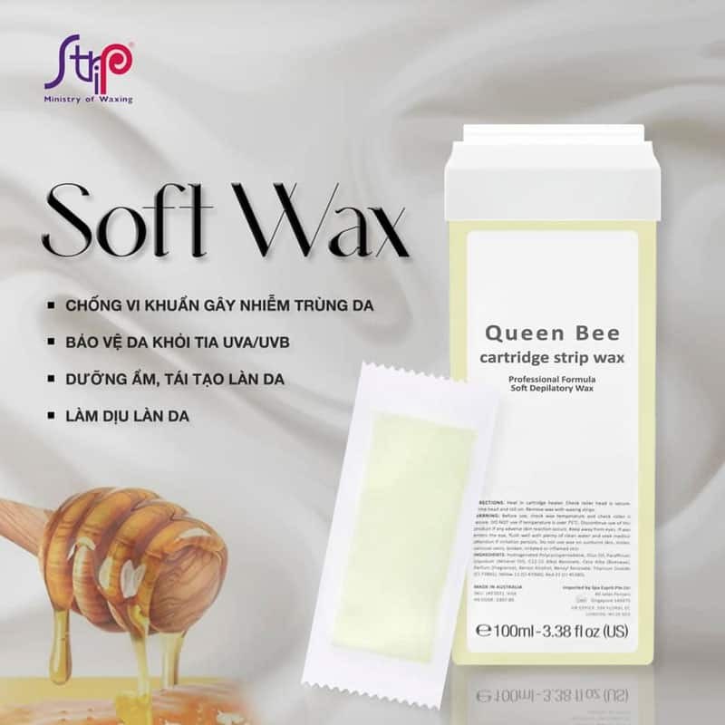 Sáp wax lạnh Queen bee tinh chất hoa hồng
