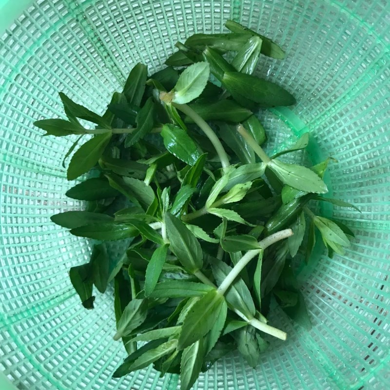 Hành lá và ngò om cắt nhỏ dùng để trang trí món canh khoai sọ hầm xương