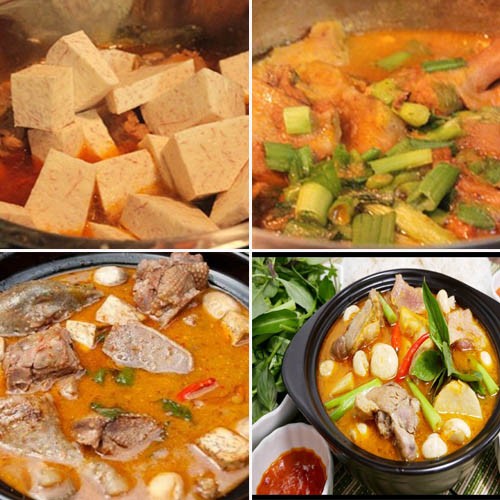 Vịt nấu chao: Thịt vịt nấu chao và khoai môn đã chín mềm, sẵn sàng thưởng thức