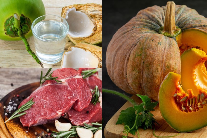Bát súp thịt bò bí đỏ màu sắc hấp dẫn, gợi ý cách nấu thịt cho bé ăn dặm đầy đủ vitamin.