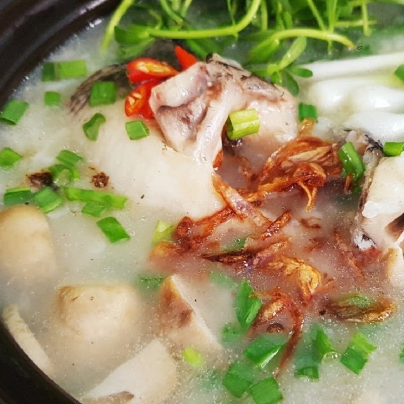 Cháo cá tra truyền thống thành phẩm