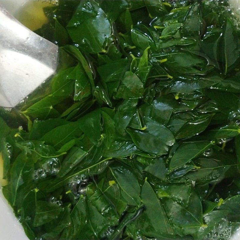 Thành phẩm canh rau ngót chay