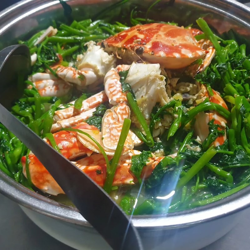 Thành phẩm lẩu rau ngon tuyệt, đầy màu sắc