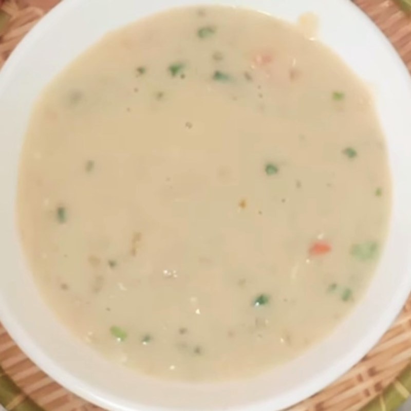 Bát cháo trứng cà chua thành phẩm thơm ngon, đầy đủ dinh dưỡng