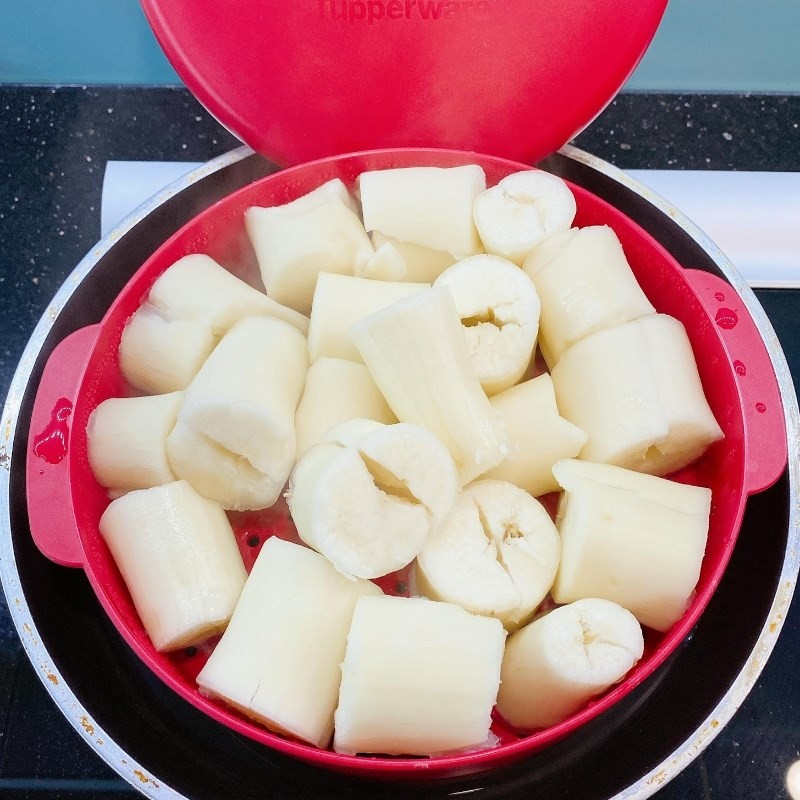 Bước 1 Trộn bột sắn mochi Chè sắn mochi