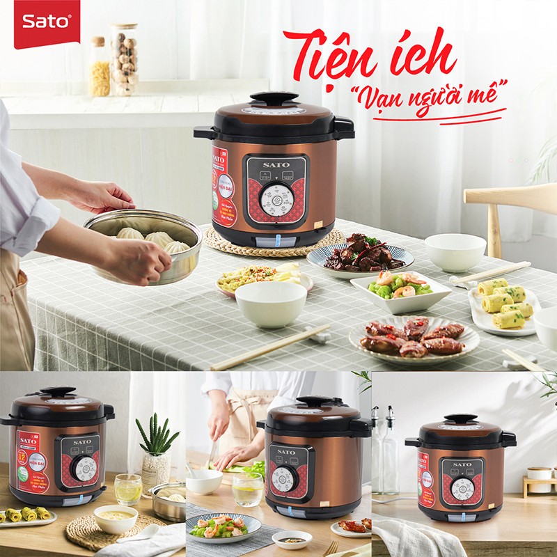 Nồi áp suất nấu cơm dẻo ngon, tơi xốp cho bữa ăn gia đình