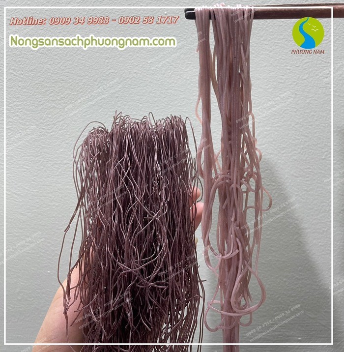 Sợi bún gạo lứt tím than