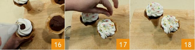 Cách làm cupcake ốc quế  8