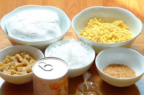 bánh trôi nước - Nguyên liệu cần chuẩn bị để làm bánh trôi nước