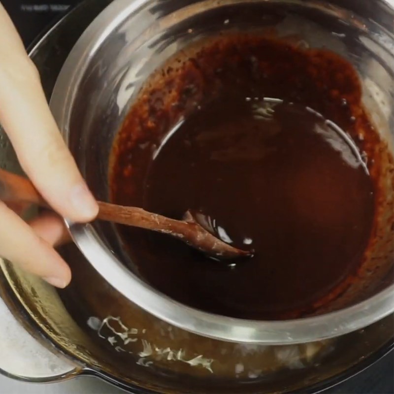 Bước 1 Nấu chảy socola Bánh trung thu lava socola