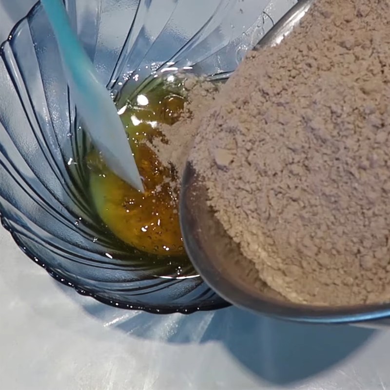 Bước 3 Trộn bột bánh Bánh Trung Thu socola nhân dừa