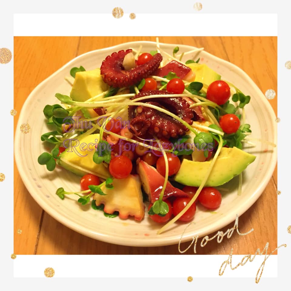 salad bo bach tuoc - Cách làm salad bơ bạch tuộc kiểu Nhật thơm ngon, hấp dẫn