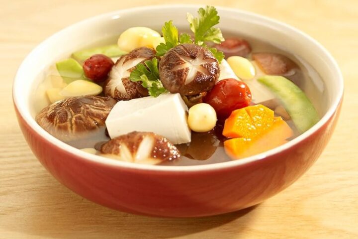 Các loại rau củ quả tươi cho cách nấu các món nước chay thơm ngon