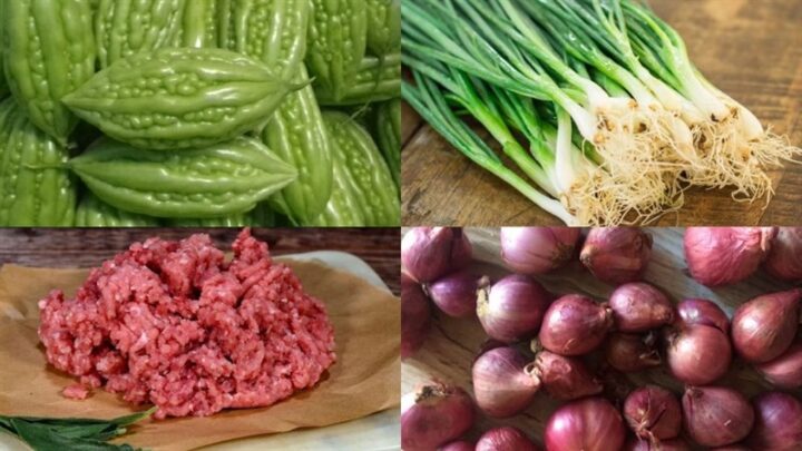Các nguyên liệu tươi ngon để nấu canh khổ qua thịt băm