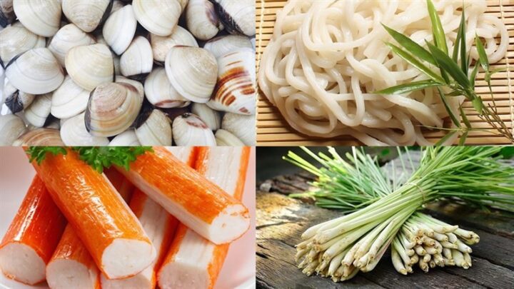 Cách Nấu Mì Udon Hải Sản Chuẩn Vị Nhật Tại Nhà - Nguyên liệu