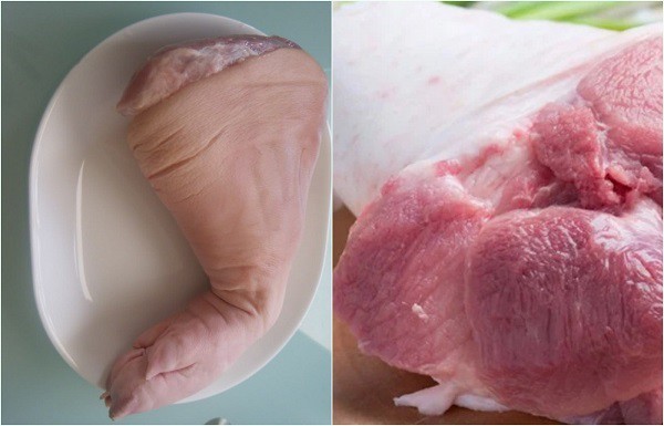 Chọn thịt chân giò tươi ngon để nấu thịt lợn mềm, phù hợp cho món thịt đông