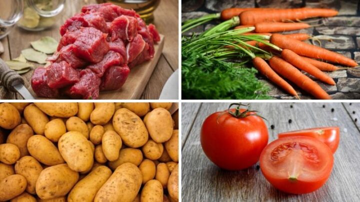 Nguyên liệu làm món bò hầm khoai tây