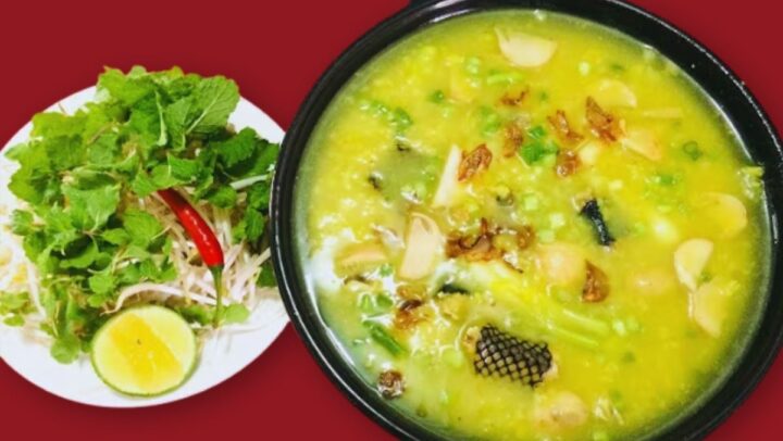 Món cháo rắn đậu xanh thơm ngon chuẩn vị miền Tây