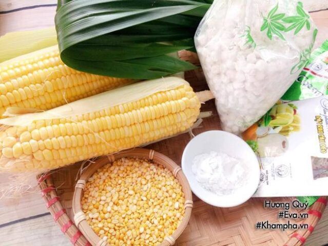Các nguyên liệu tươi ngon sẵn sàng cho cách nấu chè đậu xanh sữa tươi.