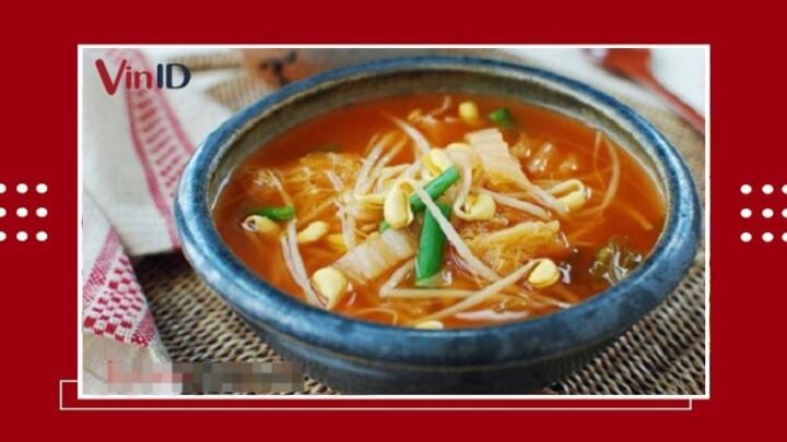 Canh cà chua chay với giá đỗ, món ăn thanh đạm