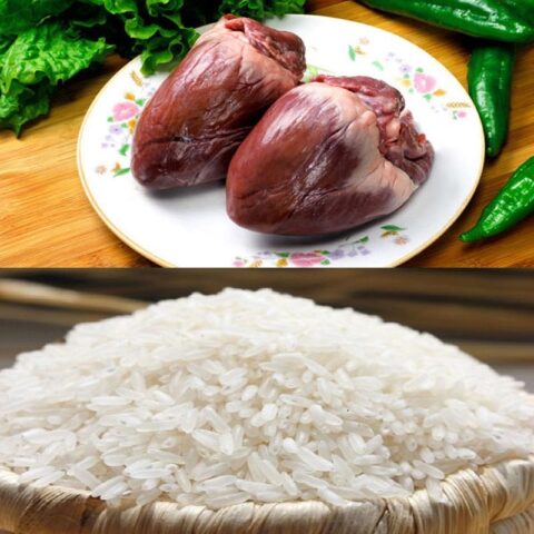 Nguyên liệu tươi sống chuẩn bị cho cách nấu cháo tim cật bổ dưỡng