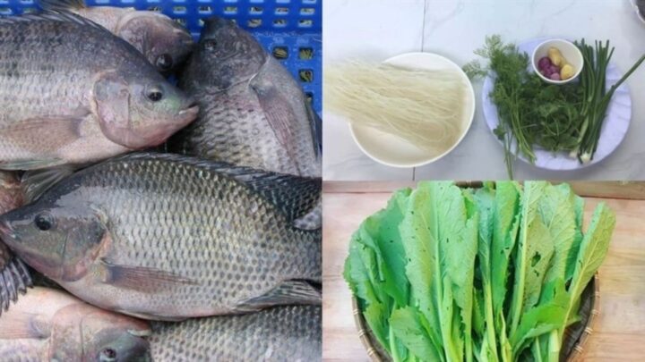 Nguyên liệu làm bánh đa cá rô đồng