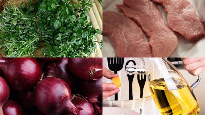 Nguyên liệu chuẩn bị cho cách nấu thịt băm viên cơ bản